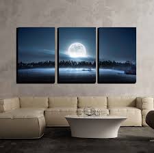 It is highly resistant to harsh uv rays and every form of fading. 3 Piece Canvas Wall Art The Moon Canvas Art