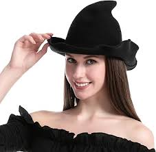 Black Knitted Wool Hat for Halloween : Amazon.in: Clothing & Accessories