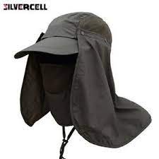 Sun Caps Flap Hats 360 Degree Solar Uv Protection Sun Hat Summer Men Women Sun Visor Cap Folding Removable Neck Face Mask Head Outdoor Hats Sun Hats Visor Hats