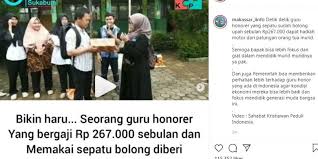 Seuntai kata ku ucapkan teruntuk kau pahlawan umat, pembimbing setiap manusia dan penerang kehidupan. Inilah Sosok Panji Guru Honorer Yang Viral Karena Menangis Dihadiahi Motor Halaman All Kompas Com