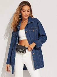 Grossistes veste en jean longue de la chine veste en jean longue grossistes,ventes en vestes en jean déchirées pour femmes, tops courts, manteau en denim à manches longues, vêtements. Veste En Jean Longue Avec Boutons Mode En Ligne Shein France