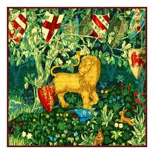 Counted thread flag free embroidery pattern. William Morris Heraldry Lion Counted Cross Stitch Pattern 736902923498 Ebay