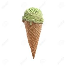 Pistachio ice cream with lightly roasted pistachios. Close Up Delicious Pistachio Ice Cream In Waffle Cone With Beautiful Stock Photo Picture And Royalty Free Image Image 97637349