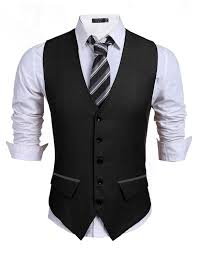 Men S Casual Slim Fit Skinny Wedding Dress Vest Waistcoat Black C21836690yl Business Suit Vest Men S Business Suits Mens Fashion Suits