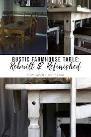 Antique rustic white dining table set a stylish and rustic anchor in the heart set a stylish and rustic anchor in the heart of your home with our white rectangle dining room table where family can come together amongst delicious foods and great conversations. Diy Project Rustic Farmhouse Table