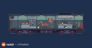 Post Apocalyptic Train Pixelart Pixel Art Background Pixel Art Design Pixel Art