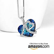 Sterling Silver I Love You Forever Heart Pendant Necklace Amazon S Choice Sterling Silver Heart Pendant Crystal Heart Necklace Silver Heart Pendant