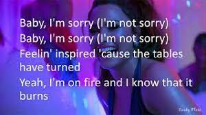 Read sorry not sorry from the story song lyrics by miss_gummybears with 186 reads. Demi Lovato Sorry Not Sorry Clean Lyrics Youtube