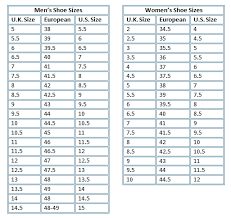 Internation Shoe Size Chart Shimano Shoe Size Foot Number
