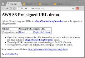 Aws Nz S3 Pre Signed Url Example