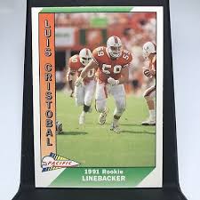 Luis Cristobal Rookie 1991 Pacific Football #548 NFL New York Giants  Hurricanes