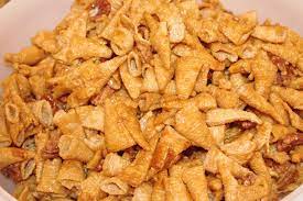 In a microwave safe bowl, melt the butter with seasonings. Bugle Mix Snack Mix Recipes Chex Mix Recipes Food