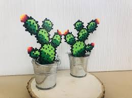 Blooming Pixel Cactus Plant Office Decor Desk Plant Air Etsy In 2020 Plant Office Decor Desk Plants Artificial Cactus