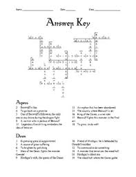 Beowulf Review Crossword Character Setting Vocabulary By Nelon S Quest