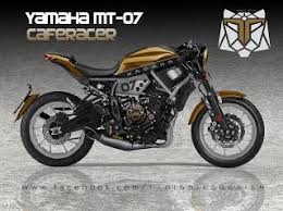 tt bigbike design mt 07 gold caferacer concept