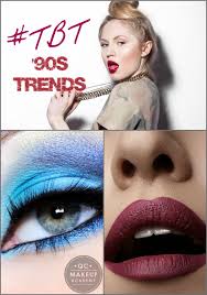 The 90s Are Back Smoky Eyeliner Dark Lipstick And Glitter Are Just Some Trends That Are Currently Experiencing A 90s Makeup Trends 90s Makeup Smoky Eyeliner