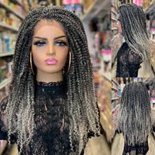 Gray salt and pepper braids. Gray Passion Twists Lace Front Wig With Baby Hairs Lanniebeauty Com