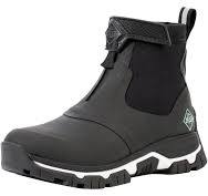 The Original Muck Boot Company Apex Mid Zip Rubber Boots for Ladies - Black/White - 5M