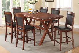 We did not find results for: Kassa Mall Home Furniture F2399 F1570 7 Pcs Acacia Rectangular Counter Height Table Set With Black Faux Leather Padded Chairs