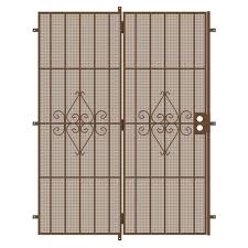 Unique Home Designs 72 In X 80 In Su Casa Black Projection Mount Outswing Steel Patio Security Door With Expanded Metal Screen Spd02020721219 Unique House Design Double Doors Exterior Double Patio Doors