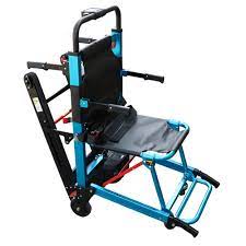 An evacuation chair may be used by a person with reduced mobility to descend the stairs in an emergency. Powered Stair Climber Transport Chair