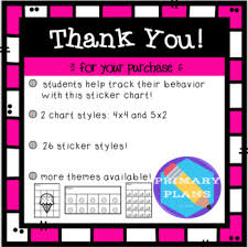 Behavior Sticker Charts Sweets Theme