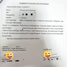 Ketika ingin menulis surat izin tidak masuk kerja, ada banyak orang yang mencari contohnya dalam bentuk file doc, untuk kemudian didownload dan diedit di microsoft anda pun bisa melakukannya dengan menggunakan contoh surat izin tidak masuk kerja karena acara keluarga di bawah ini. Jadi Viral 4 Alasan Izin Telat Dan Tak Masuk Kerja Ini Nyeleneh Banget Citizen6 Liputan6 Com