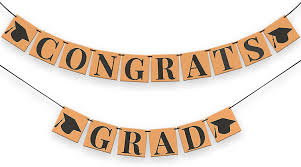 The graduation banner template prints on six pages and has crop lines to assist with assembling the. Buy Large Congrats Grad Banner For Graduation Decorations 2021 10 Feet No Diy Required Kraft Paper Banner Congratulations Graduation Banner 2021 For Graduation Decor Grad Party Decorations 2021 Online In Indonesia B06xy3y48r