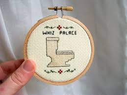 Emojis cross stitch patterns bathroom. Whiz Palace Cross Stitch Decorate Your Bathroom All Fancy Etsy Artofit