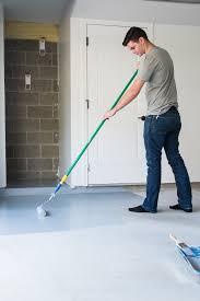 How To Refinish A Garage Floor With Rust Oleum Epoxyshield Christene Holder Garage Floor Epoxy Garage Floor Garage Floors Diy