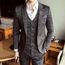 Costumes jackets & coats sweaters. 2017 Luxury New Arrival Autumn Formal Mens Suits Wedding Groom Costume Homme Slim Fit British Decent Dinner Suit Grey Blue Onshopdeals Com