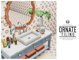 The tiling comes in all variations, from floor to ceiling, to create a cohesive look. ì‹¬ì¦ˆ4 Pinterest Tile Wallpaper At Enure Sims Sims 4 Cc Wallpaper And Floors Sims 4 Sims Sims 4 Cc Partner Site With Sims 4 Hairs And Cc Caboodle Sagacronicasrecuerdos