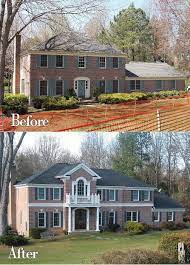 A farmhouse sink can be a wonderful addition to a colonial kitchen that gives it an air of both simplicity and functionality. Before After Of A Georgian Colonial A Master Suite Addition Was Added Above The Garage A F Home Exterior Makeover Colonial House Exteriors Exterior Remodel
