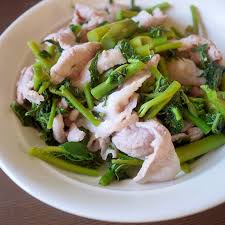 ウドの葉と豚肉の油炒め レシピ 作り方 By ブタコマ 楽天レシピ