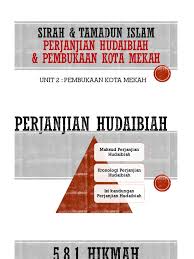Perjanjian hudaibiyah merupakan tonggak awal kemenangan islam pada masa itu. Pembukaan Kota Mekah