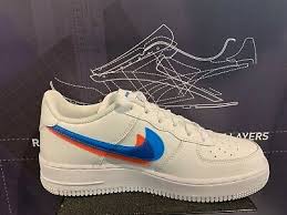 Nike Air Force 1 Lv8 3d 3 D Swoosh White Crimson Blue Size 1c 3y New Bv2551 100 In 2020 Nike Air Force Nike Nike Air