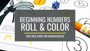 Just pick the image and get going! Free Beginning Numbers Roll And Color Dice Game Kindergartenworks