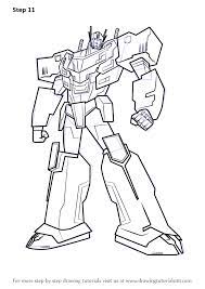step by how to draw optimus prime from transformers drawingtutorials101 com drawing coloriage anniversaire bouteille de champagne