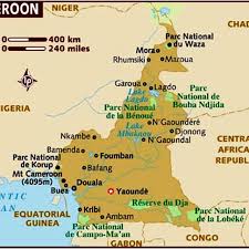 Cameroon In Brown And Its Surrounding Neighbours