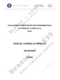 Evaluare nationala clasa 6 matematica si stiinte 2016. Caietul Cadrului Didactic Evaluare Nationala 2016 Clasa A Ii A