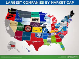 This Map Shows The Largest Company In Each State Internet Marketing Strategy Online Marketing Map
