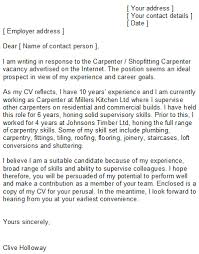 Sample Cover Letter For Carpenter Job Entry Level Customer Service Cover Letter