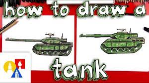 How To Draw A Realistic Tank - Youtube