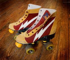 The fastest — and first! Vintage Lightning Bolt Roller Skates Roller Girl Roller Disco Roller