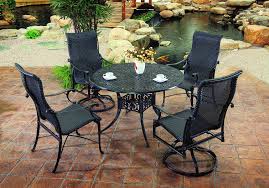 Gensun Michigan Dining Set Cast Aluminum Patio Furniture Aluminum Patio Furniture Casual Outdoor Furniture