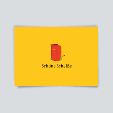 Bis dahin lege ich mich erst noch mal hin, mach ein mittagsschläfchen und freue mich über die schöne scheiße… Schone Scheisse Postkarte Hh004