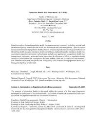 Understand different meanings of the term assessment 3. Population Health Risk Assessment I Epi 5181 Faculty Of Medicine