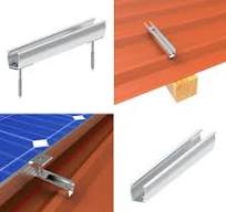 Solar Short Rail Aluminum SS304 Short Mounting Structure Rack High Strength Rail for Tile Roof Mounting System