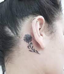 Celebrate The Beauty Of Nature With These Inspirational Sunflower Tattoos Kickass Things Behind Ear Tattoo Sunflower Tattoos Sunflower Tattoo Behind Ear