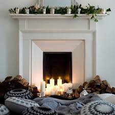 Blissfulb Bliss Blog Home Candles In Fireplace Decor